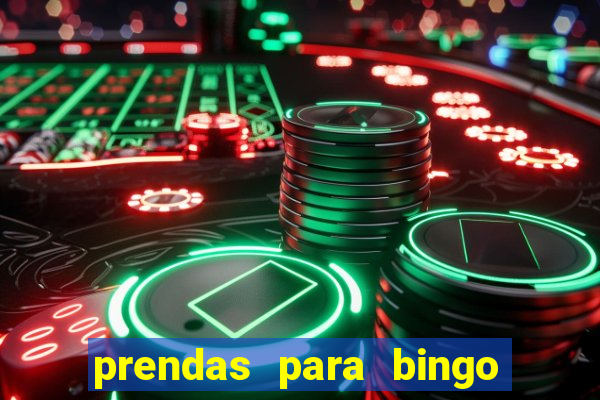 prendas para bingo de natal